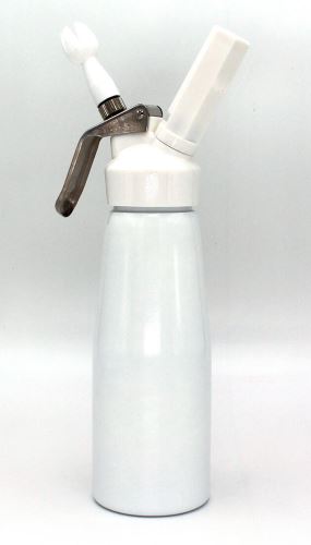 Steklenička za stepeno smetano 0,5l White CREAM aluminij