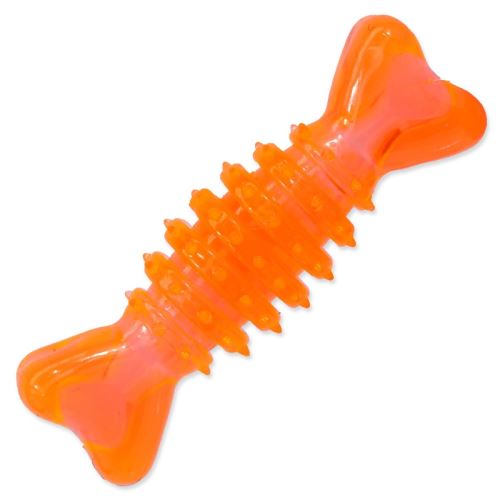 Igrača DOG FANTASY gumijasta kost oranžna 12 cm 1 kos