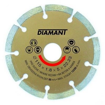 DIAMANT diamantni segmentni disk 125x22,2 / pakiranje 1 kos