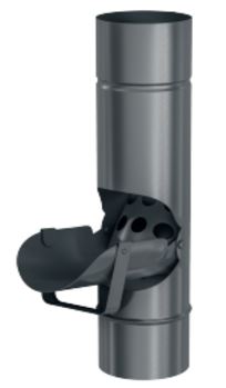 BRYZA Klop za deževnico pocinkana Ø 100 mm, črna RAL 9005
