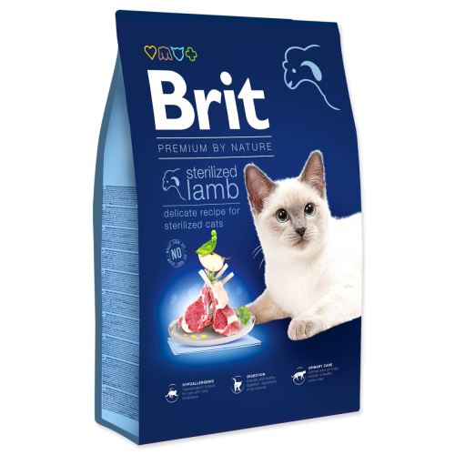 BRIT Premium by Nature Cat Sterilizirana jagnjetina 8 kg