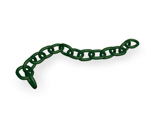 PREFA svinčene verižice, 5 mm, mahovno zelena RAL 6005