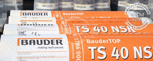 Bauder Top TS 40 NSK SBS modificirana nedifuzijska asfaltna temeljna plast (40m2/rolka)