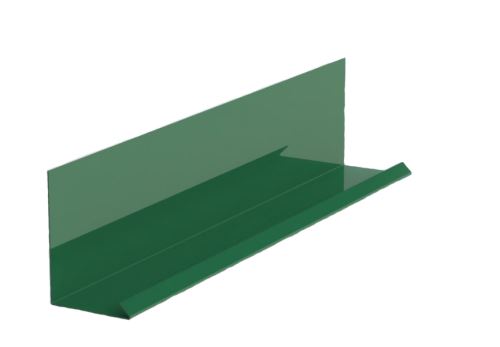 Stenska obroba za kombinacijo s pokrivnim trakom RŠ 200, barvani cink, mahova zelena RAL 6005