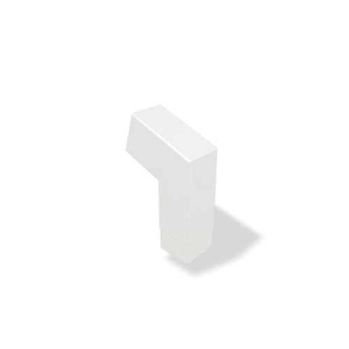 PREFA aluminijasto kvadratno koleno 72° kratko 100 x 100 mm, Prefa bela P10 RAL 9002