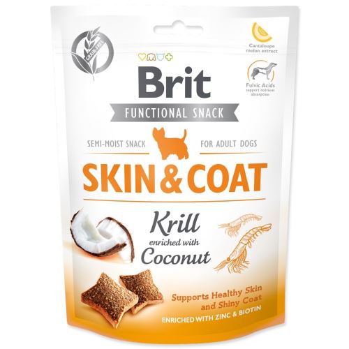 BRIT Care Dog Funkcionalni prigrizek za kožo in dlako Krill 150 g