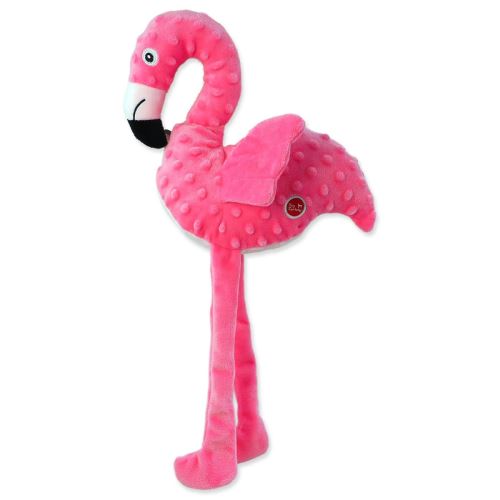 Igrača DOG FANTASY Reciklirana igrača flamingo s šumečimi krili 49 cm
