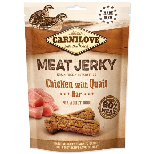 CARNILOVE Jerky Snack piščanec s prepelico 100 g