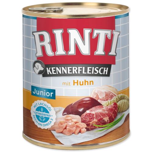 Konzervirana hrana RINTI Kennerfleisch Junior piščanec 800 g