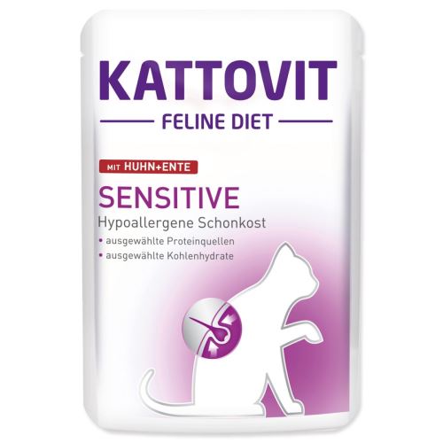 Kapsula KATTOVIT Sensitive piščanec + raca 85 g