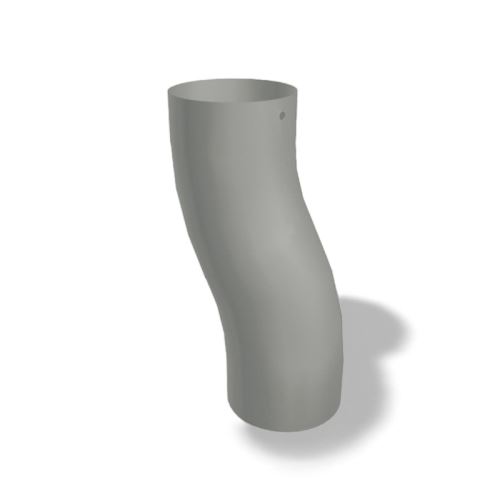 PREFA aluminijasto koleno za podstavek Ø 80 mm, siva cink barva RAL 7030