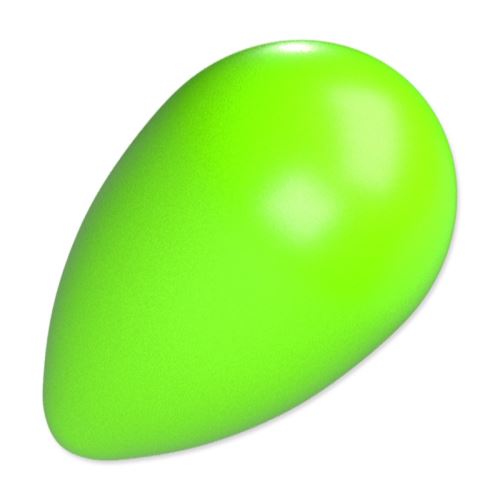 Igrača DOG FANTASY Eggy žoga v obliki jajca zelena 8 x 13 cm