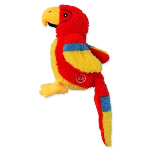 Igrača DOG FANTASY Reciklirana igrača papagaja s šumečim repom 23 cm