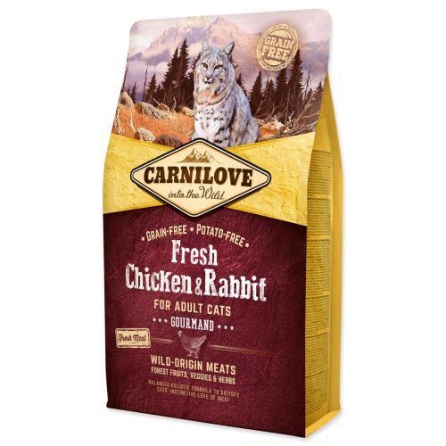 CARNILOVE Fresh Chicken & Rabbit Gourmand za odrasle mačke 2 kg