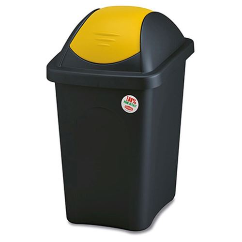 Zabojnik za smeti MULTIPAT 30l, plastika, rumeni pokrov