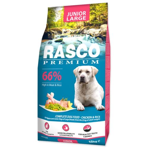 Rasco Premium Junior Large piščanec z rižem 15kg