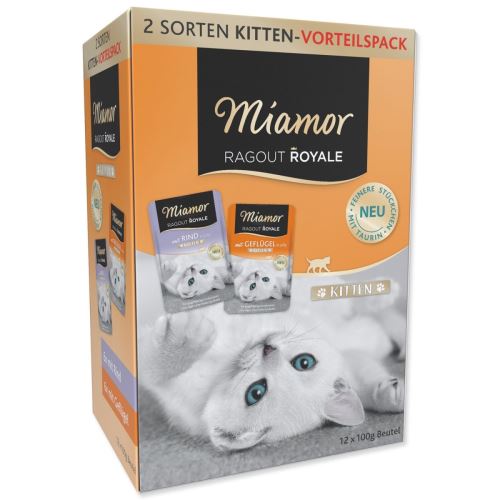 MIAMOR Ragout Royale Kitten v želeju v večpakovem pakiranju 1200 g