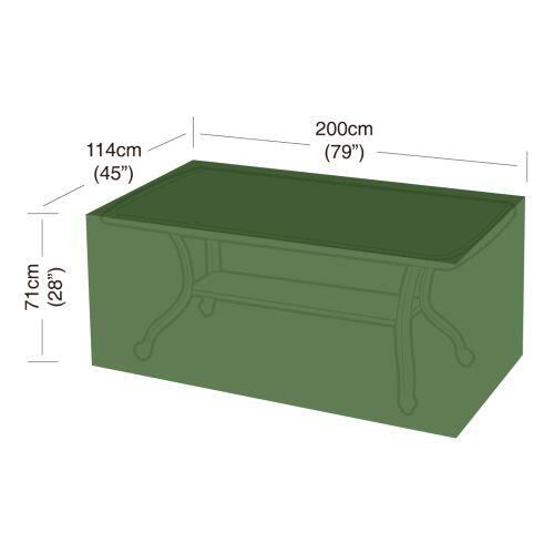 Prevleka za pravokotno mizo z 8 sedeži 200x114x71cm (polietilen)
