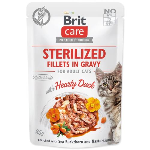 BRIT Care Cat Sterilizirani fileti v omaki z obilno raco 85 g