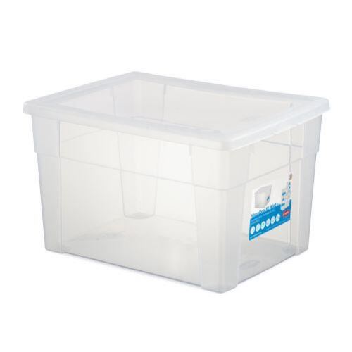 Plastična škatla za shranjevanje s prozornim pokrovom SCATOLA 20L, 40x30x24cm