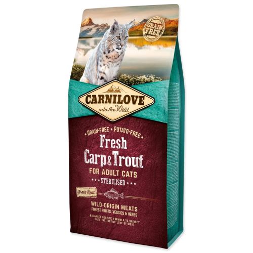 CARNILOVE Fresh Carp & Trout Sterilizirano za odrasle mačke 6 kg