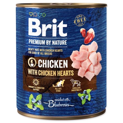 BRIT Premium by Nature Piščanec s srčki 800 g