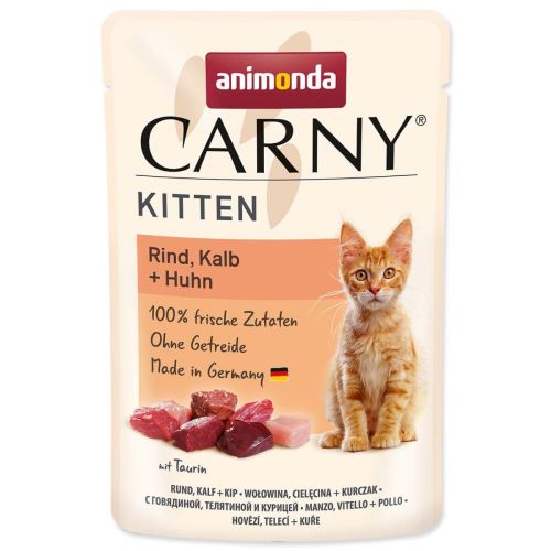 Carny Kitten - govedina, teletina + piščanec 85 g