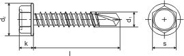 Samovrtalni vijak DIN 7504 K 6,3 x 160 ZB za profile