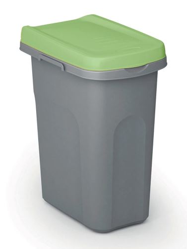 Koš za smeti HOME ECO SYSTEM, plastičen, 40 l, sivo-zelen