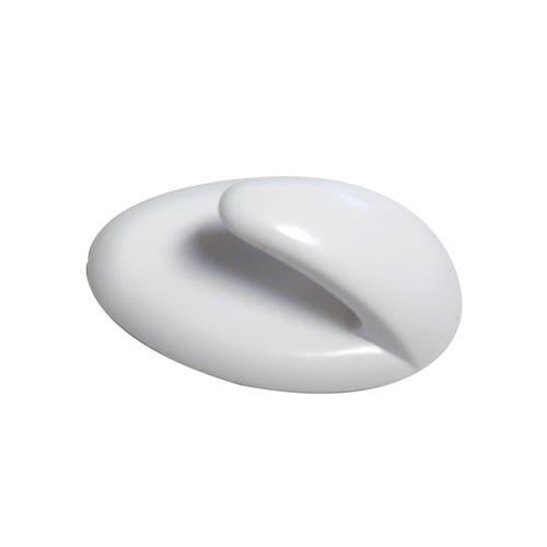 Beli plastični kavelj QUICK FIX samolepilni ovalni majhen (6 kosov) 1460