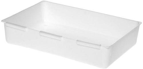 Plastični organizator predalov bele barve 22,5x15,5x5cm