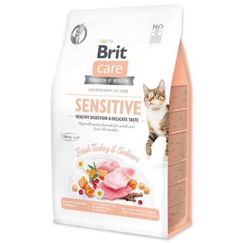 BRIT Care Cat Grain-Free Sensitive Zdrava prebava in nežen okus 0,4 kg