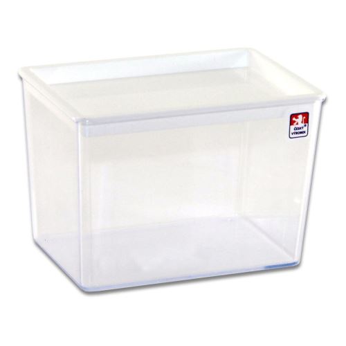 Pravokotna škatla za hrano v razsutem stanju 0,6 l, plastika, mešanica barv
