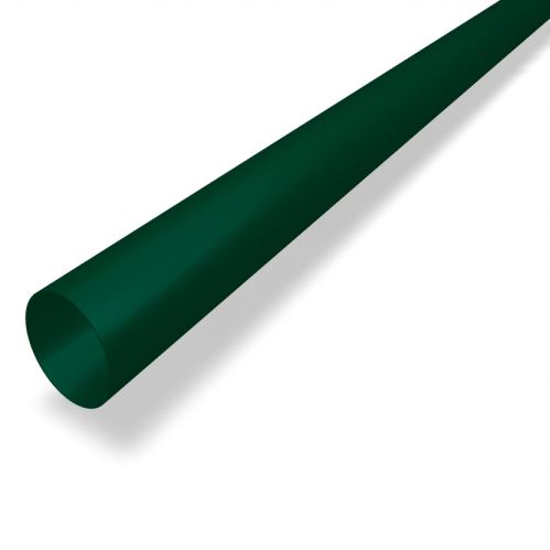 PREFA Aluminijasti odtočni žleb Ø 100 mm, dolžina 3M, mahova zelena RAL 6005