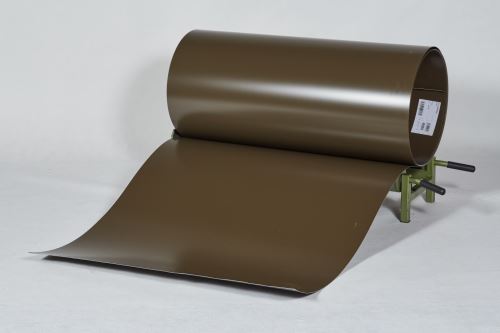 PREFA clr pločevina v zvitku 0,7 x 1000 mm - Vojaška rjava - kaki/vojaška rjava - kaki+folia (RAL7013)