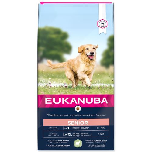 EUKANUBA Senior jagnje za velike in orjaške pasme 12 kg