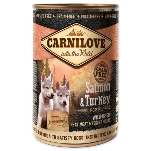 Konzervirana hrana CARNILOVE Puppy Wild Meat Salmon & Turkey 400 g