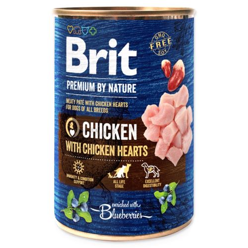 BRIT Premium by Nature piščanec s srčki 400 g