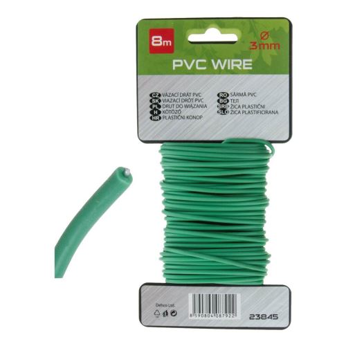 Vezalna žica, prevlečena s plastiko, 5 mm, zelena (4 m)
