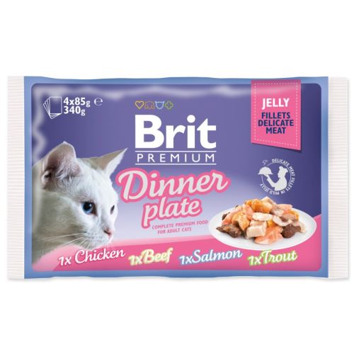 BRIT Premium Cat Delicate Fillets in Jelly Dinner Plate 340 g