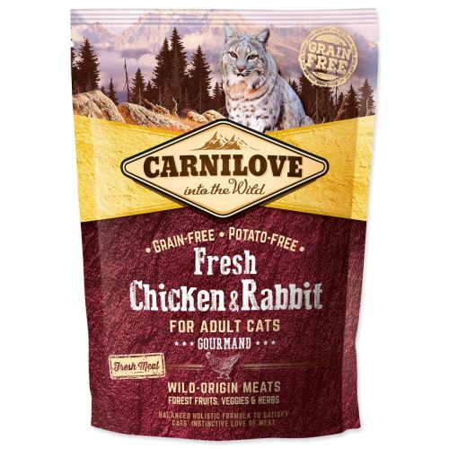 CARNILOVE Fresh Chicken & Rabbit Gourmand za odrasle mačke 400 g