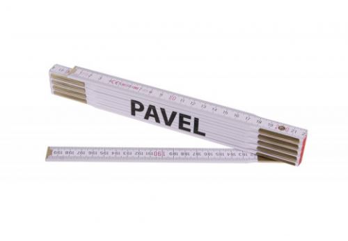 Zložljivi merilni trak Pavel, Profi, bel, lesen, dolžina 2M / pakiranje 1 kos