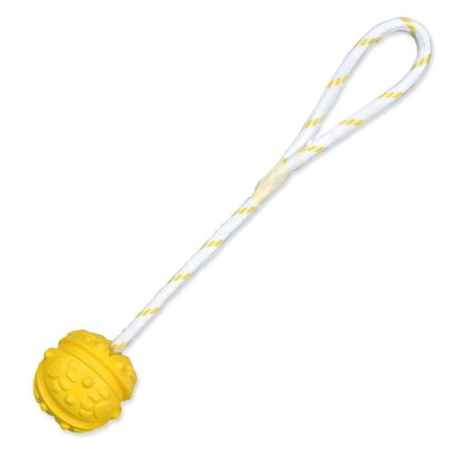 Igrača gumijasta žoga na vrvi 7 cm 1 kos