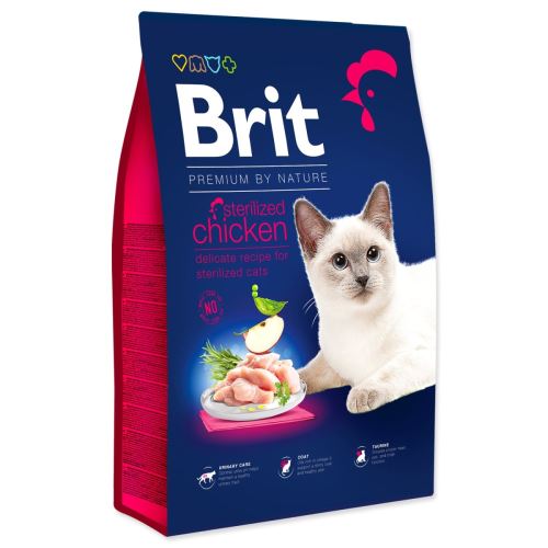 BRIT Premium by Nature Cat Steriliziran piščanec 8 kg