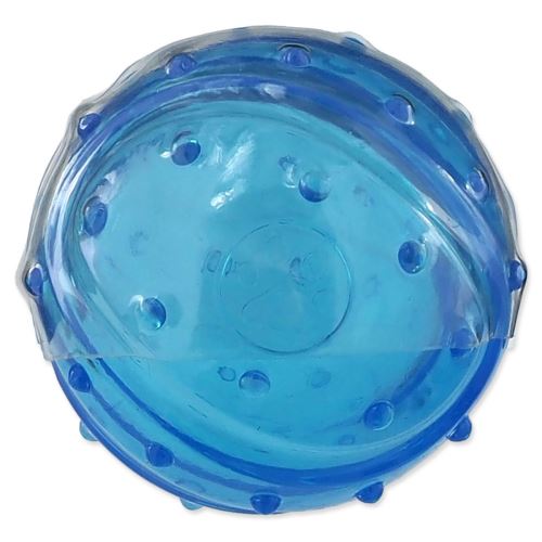Igrača DOG FANTASY STRONG žoga z vonjem po slanini modra 7 cm