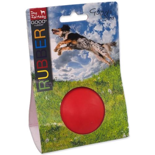 Igrača DOG FANTASY gumijasta žogica za metanje rdeča 6 cm 1 kos