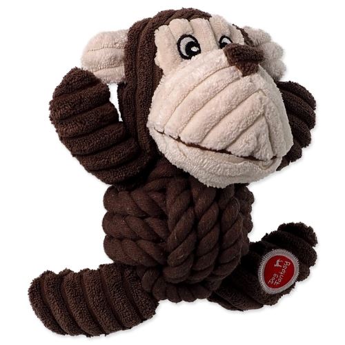 Igrača DOG FANTASY Safari opica z vozlom, ki žvižga 18 cm