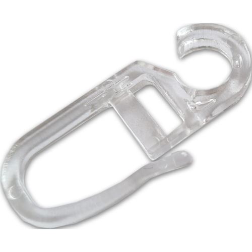 Kljuka za zavese za obročke, transparetna (10 kosov)