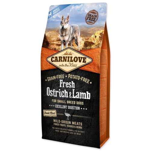 Hrana Carnilove Dog Small Breed Fresh Ostrich & Lamb 6kg