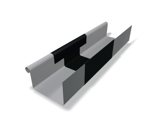 PREFA - gumijast kvadratni pokrov, širine 86 mm, črne barve P10 RAL 9005